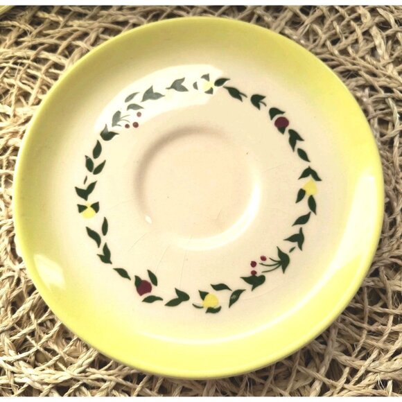 SET/3 Brock of California Harvest Yellow Saucers Tea Cup Saucers, Fair Condition - Picture 2 of 11